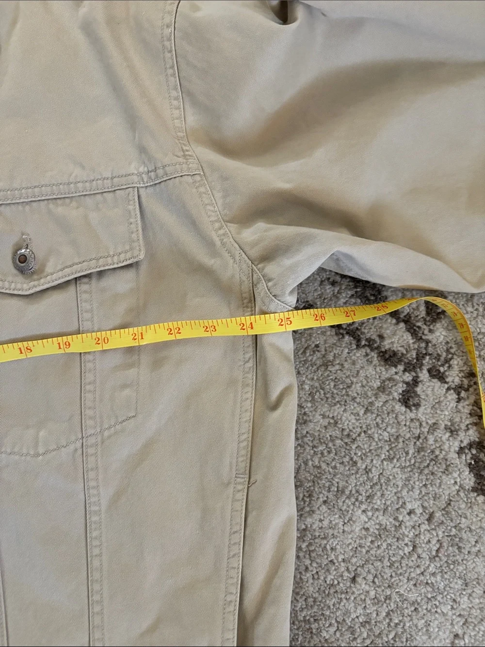 Vintage Banana Republic - Men's Tan Cotton Denim Relaxed Jacket Size XL